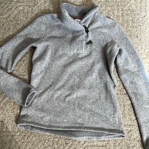 The North Face toggle button gray pulls